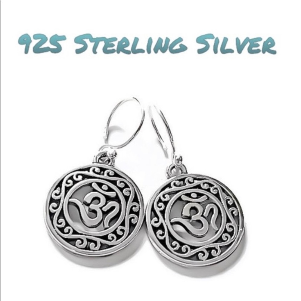 NEW Handcrafted mandala disk dangle earrings